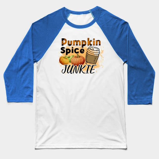 Pumpkin spice junkie Baseball T-Shirt by twinkle.shop